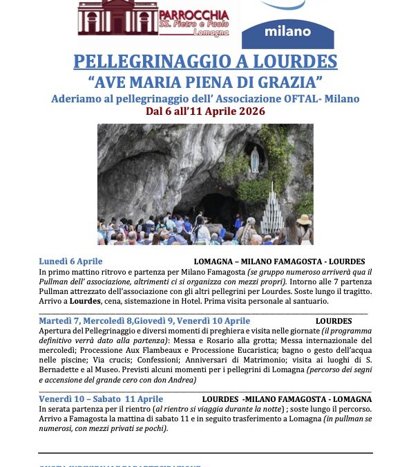 Pellegrinaggio a Lourdes