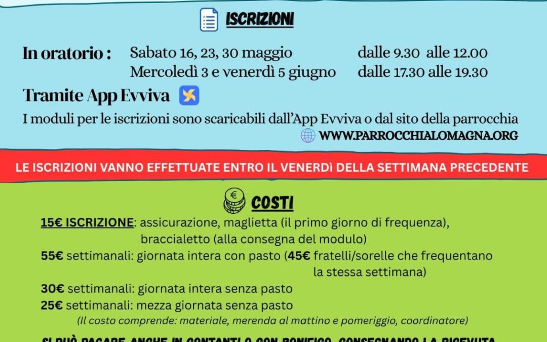 Oratorio estivo 2026