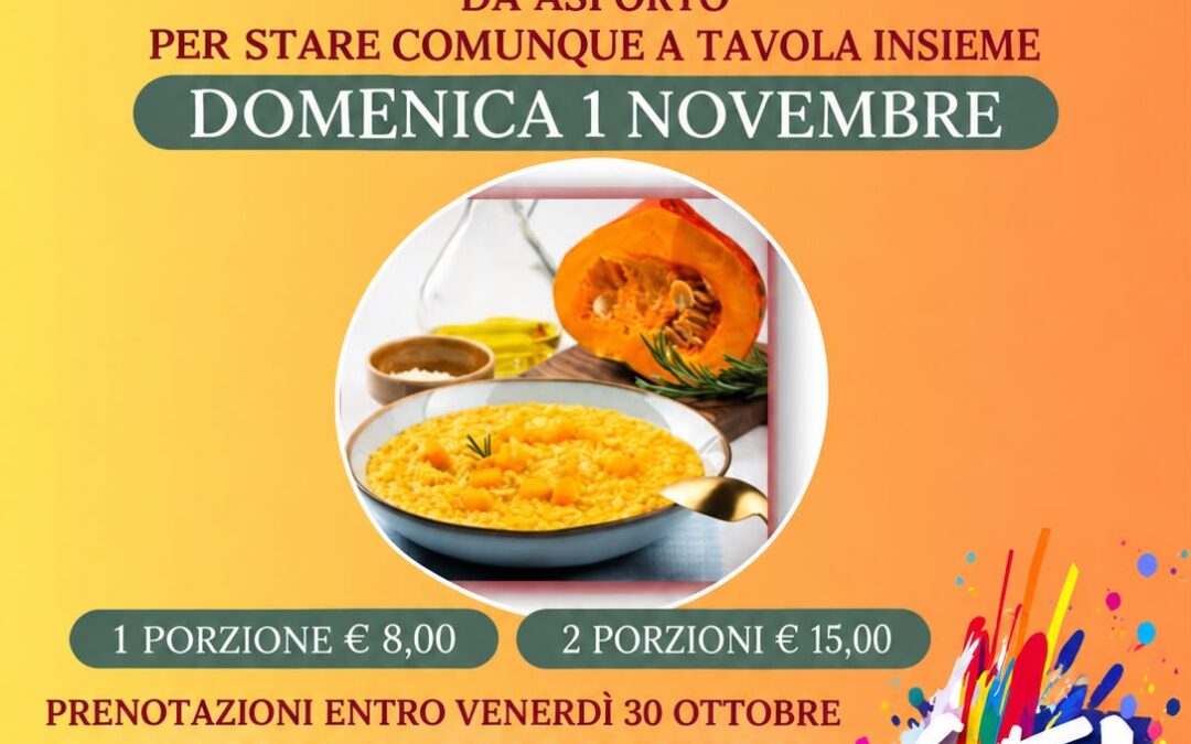 Risotto alla zucca da asporto – 1 novembre
